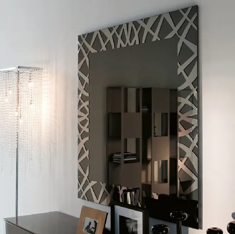 Specchio Kenia con cornice in acciaio inox di Cattelan Italia