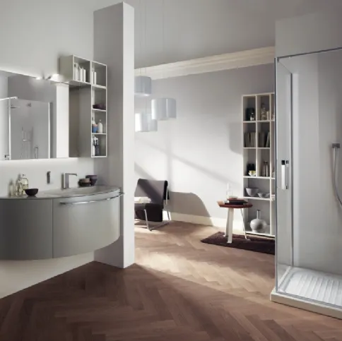 Mobile da Bagno Aquo Laccato Opaco Grigio Titanio di Scavolini Bathrooms