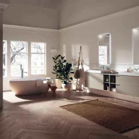 Mobile da Bagno Aquo Laccato Opaco Visone di Scavolini Bathrooms