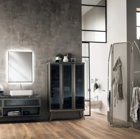 Mobile da Bagno Diesel in Acciaio Soft e Vetro di Scavolini Bathrooms