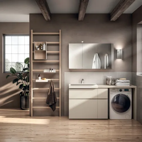 Mobile da Bagno Gym Space in Decorativo Grigio Gabbiano di Scavolini Bathrooms