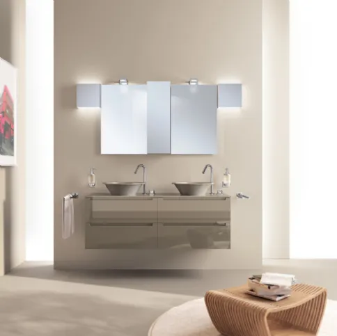 Mobile da Bagno Idro Laccato Lucido Grigio Tundra di Scavolini Bathrooms