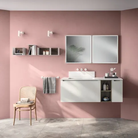 Mobile da Bagno Idro Laccato Opaco Grigio Airone di Scavolini Bathrooms