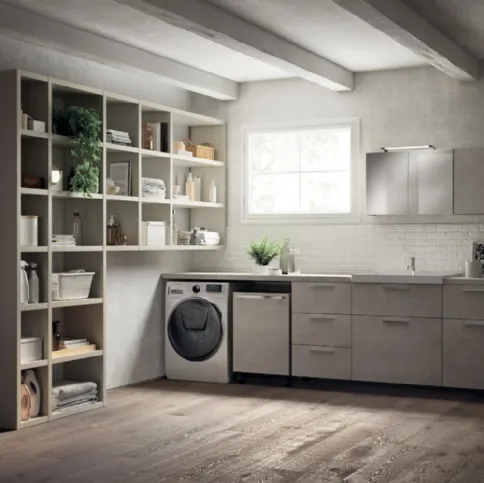 Mobile da Bagno Laundry Space Aquo Decorativo Azimut di Scavolini Bathrooms