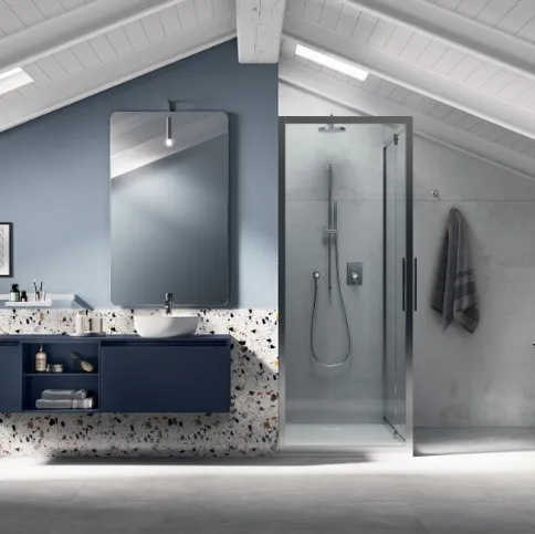 Mobile da Bagno Miko laccato Opaco Blu Moon di Scavolini Bathrooms