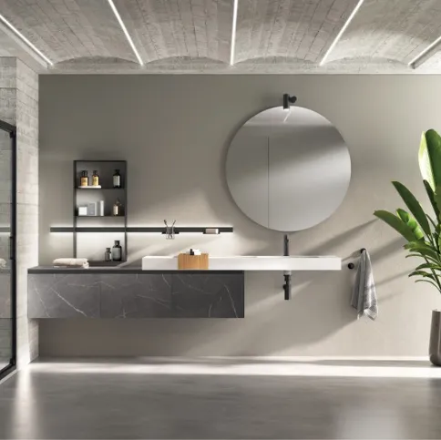 Mobile da Bagno Miko Laminato Pietra Grey di Scavolini Bathrooms