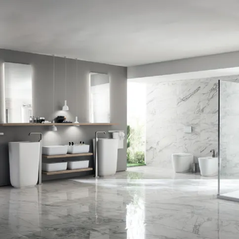 Lavabi Qi Monoblocco a Terra di Scavolini Bathrooms