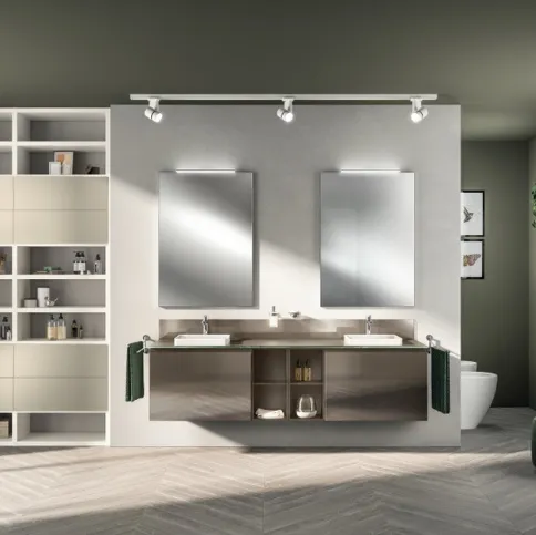 Mobile da Bagno Rivo Laccato Lucido Perlato Cuvée di Scavolini Bathrooms