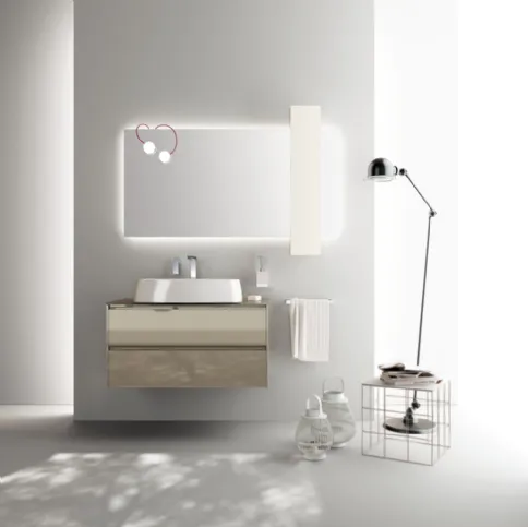 Mobile da Bagno Rivo Laccato Lucido Visone di Scavolini Bathrooms