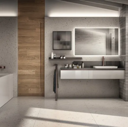 Mobile da Bagno Tratto Laccato Lucido Bianco Prestige di Scavolini Bathrooms