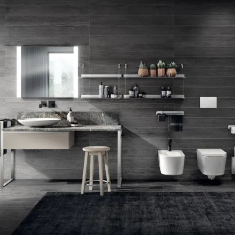 Mobile da Bagno Tratto Laccato Opaco Visone di Scavolini Bathrooms