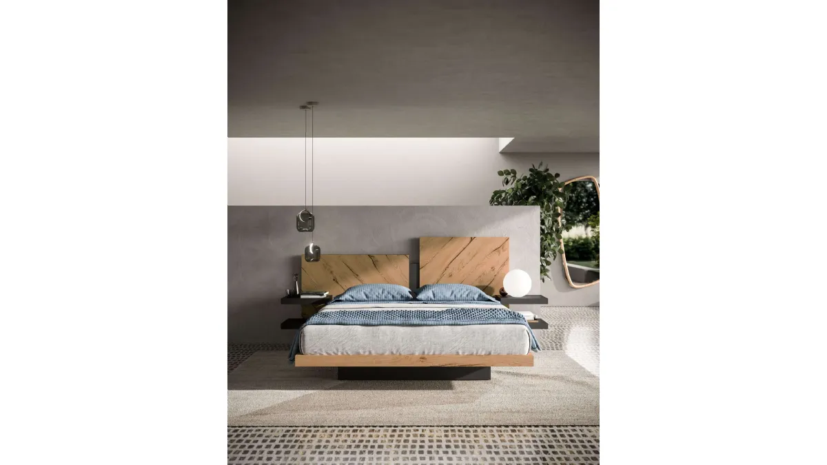 Letto con box contenitore Nazarè di Ozzio