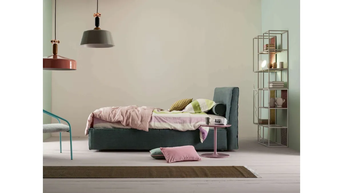 Letto singolo con box contenitore Ada di Twils