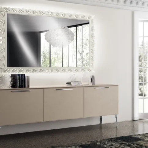 Madia Living Exclusiva in Pelle Grigio Perla di Scavolini