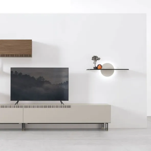 Mobile Porta Tv Aston in legno ed ecopelle di Cattelan Italia