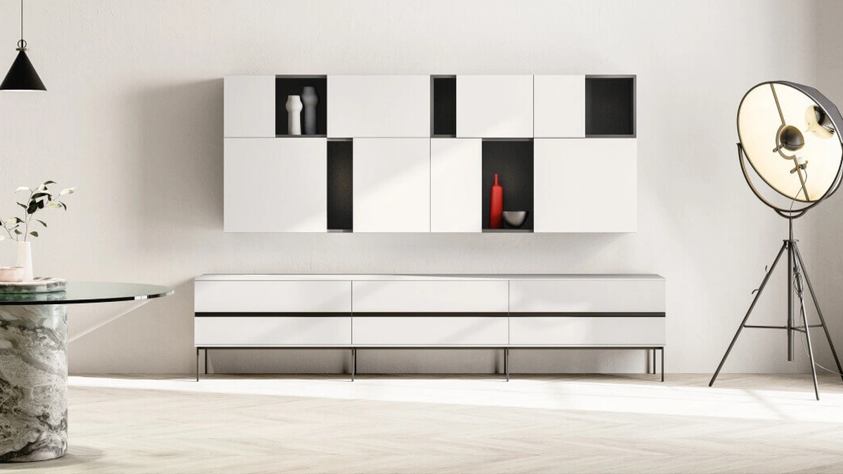 Parete Attrezzata SpaceMakers day Grip di Zalf