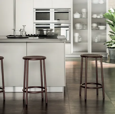 Sgabello Nizza in alluminio verniciato di Scavolini