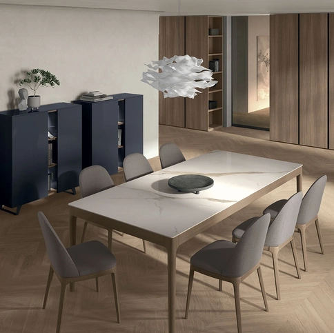 Tavolo Savoy in gres e legno di Tomasella