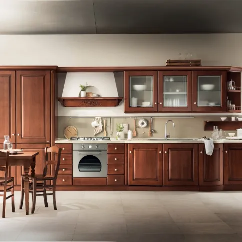 Cucina Classica lineare Madeleine in Castagno di Scavolini