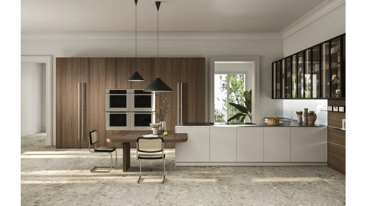 Cucina Design con penisola Opera 01 di Snaidero