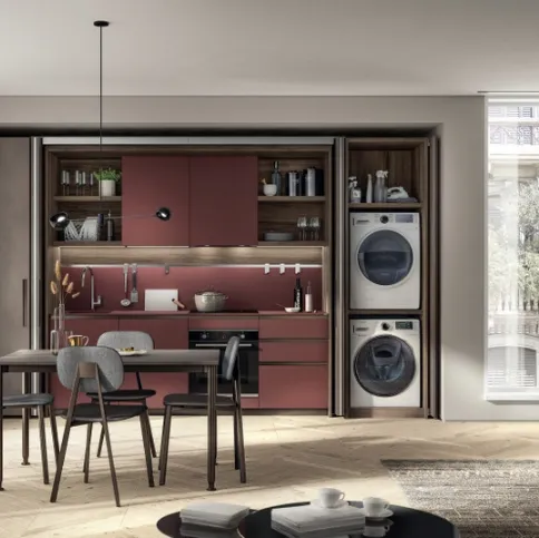 Cucina Moderna Boxi Rosso Jaipur di Scavolini