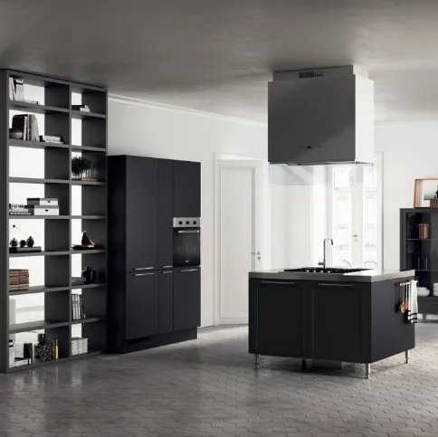 Cucina Moderna Carattere in Nero Ardesia di Scavolini