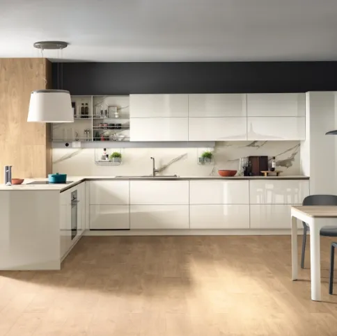 Cucina Moderna Dandy Plus Bianca Lucida di Scavolini