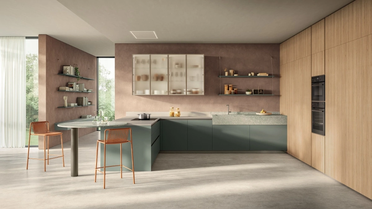 Cucina Moderna con penisola Essenza 01 di Scavolini