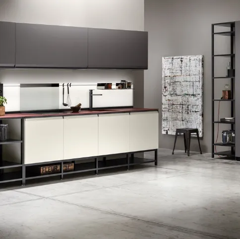 Cucina Moderna Formalia in PET Talco e Notte di Scavolini