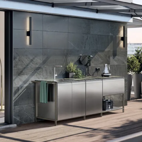 Cucina Moderna Formalia Outdoor 06 in acciaio di Scavolini