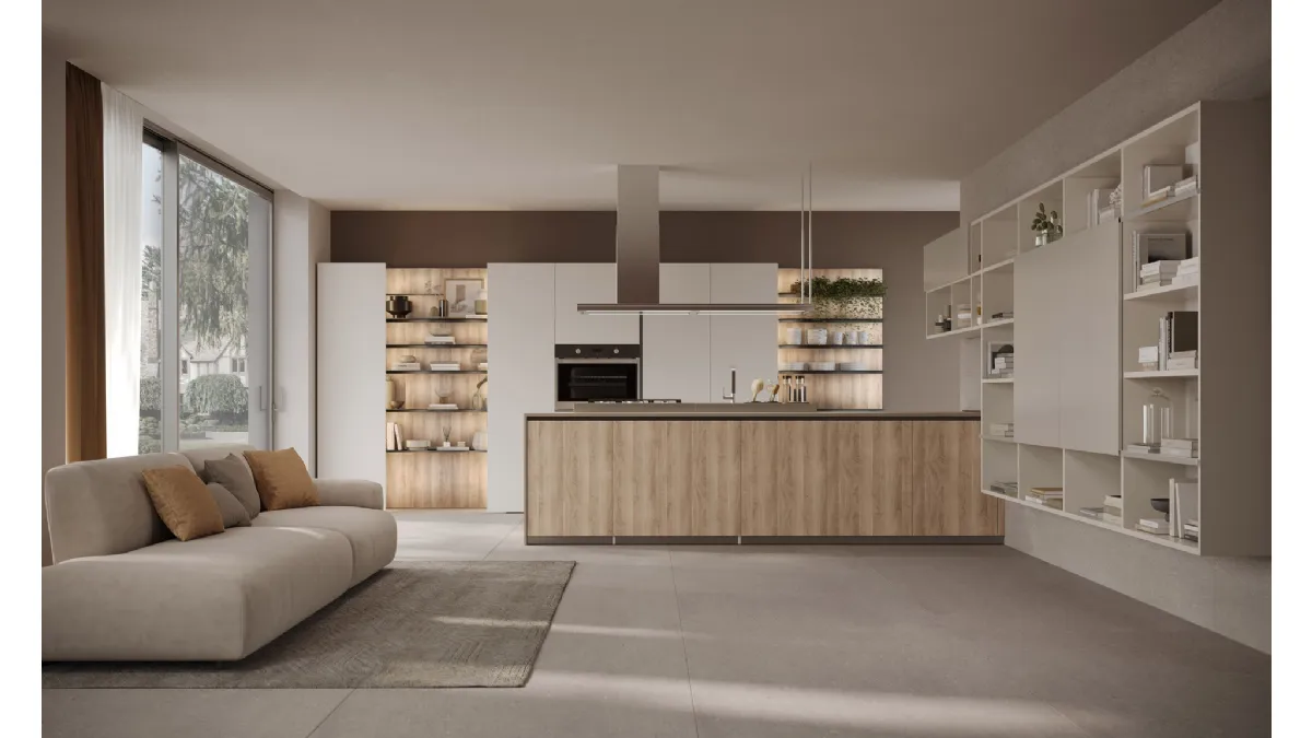 Cucina Moderna con penisola Immagina 07 di Lube