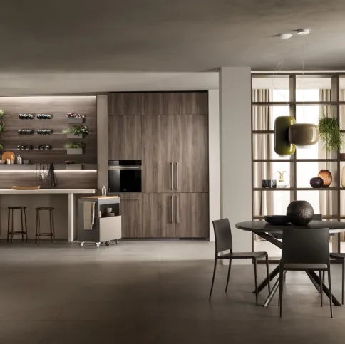 Cucina Moderna Mia Grigio Selce e Noce Garden di Scavolini