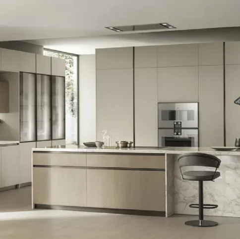 Cucina DeLinea in Biomalta Argilla Lima e Rovere Dune di Scavolini