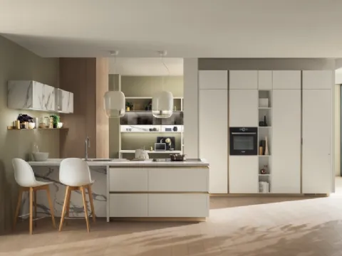Cucina DeLinea 06 in laccato Bianco Prestige di Scavolini