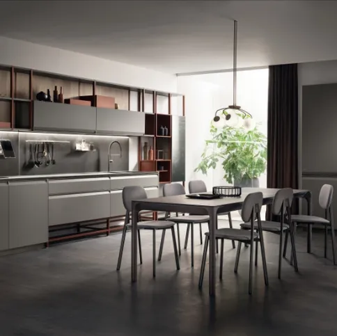 Cucina Moderna Formalia laccato opaco Grigio Titanio di Scavolini