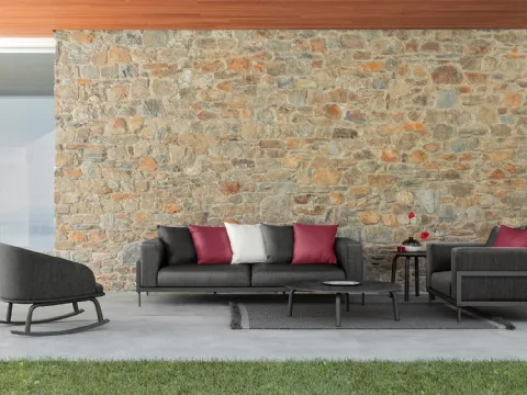 Arredo da esterno in tessuto e alluminio CleoSoft Alu di Talenti