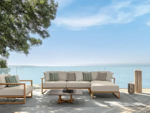 Arredo da esterno Thea in tessuto e legno di Talenti